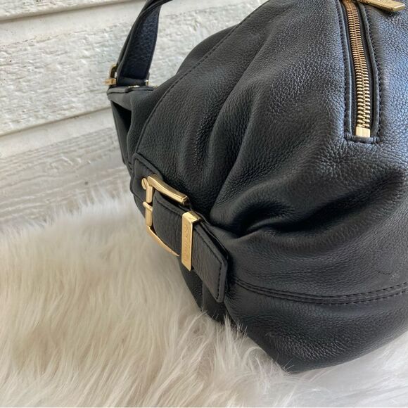 MICHAEL KORS Zipper Raven Fulton Bedford Hobo Shoulder Bag Black Nolita - Picture 2 of 9